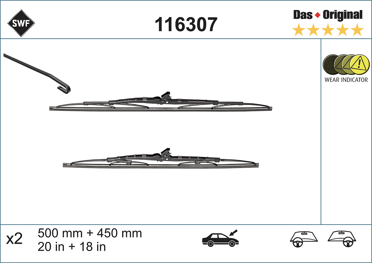 SWF STANDARD Ablaktörlő lapát 116307_SWF